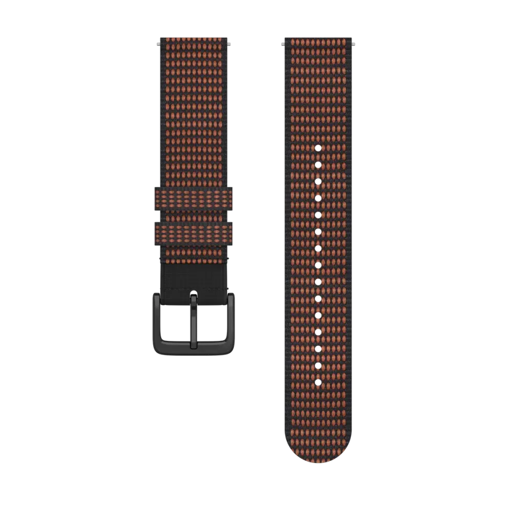 Řemínek, recyklovaný plast, 20 mm - černo-hnědá