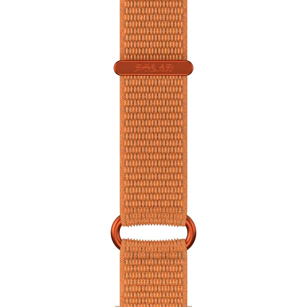 Nylonový øemínek se suchým zipem Polar, 22 mm - Oranžová - M-L