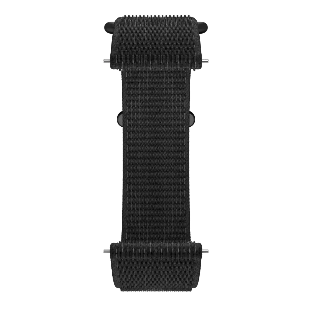 Nylonový øemínek se suchým zipem Polar, 22 mm - Èerná - M-L